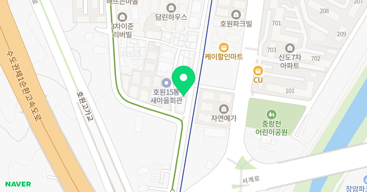 채움빌리지 15차 위치 지도 - 경기도 의정부시 호암로 13