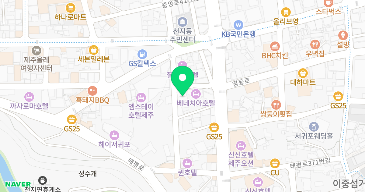 예지퍼스트 위치 지도 - 제주특별자치도 서귀포시 태평로353번길 22-7