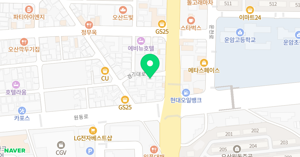 주건축물제1동(787-18) 위치 지도 - 경기도 오산시 경기대로 207-5