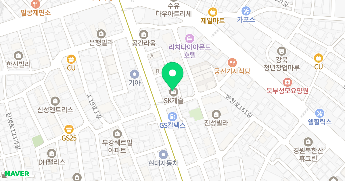 (277-14) 위치 지도 - 서울특별시 강북구 삼양로130길 5-3