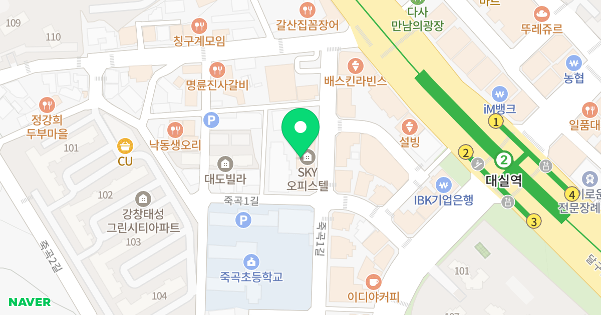 주건축물제1동(210-0) 위치 지도 - 대구광역시 달성군 다사읍 죽곡1길 10