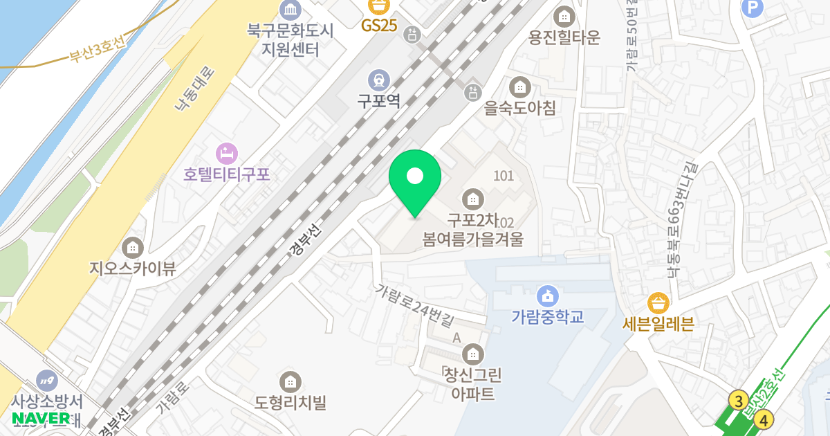 경일아파트 위치 지도 - 부산광역시 북구 가람로 28