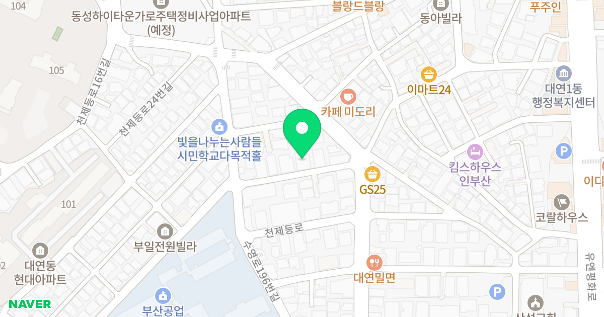 엘이즈디 일팔 위치 지도 - 부산광역시 남구