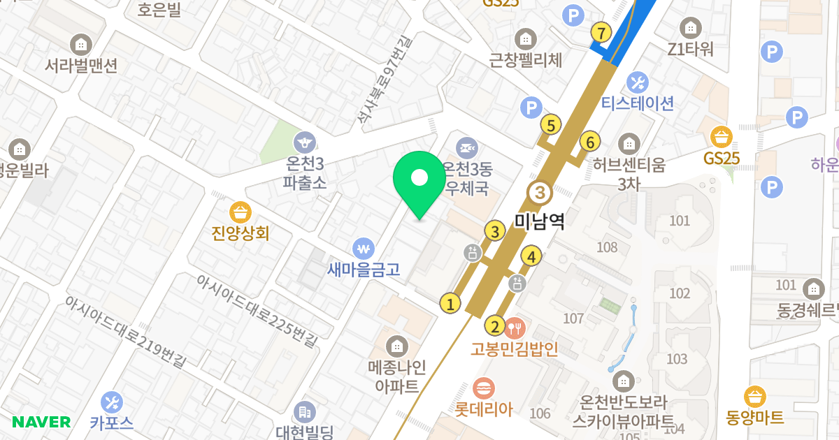 명성오피스텔 위치 지도 - 부산광역시 동래구 사직북로28번길 202