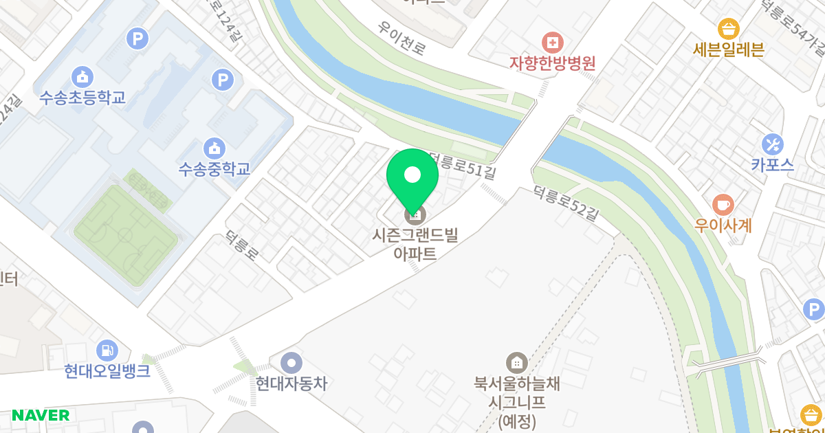 (454-106) 위치 지도 - 서울특별시 강북구