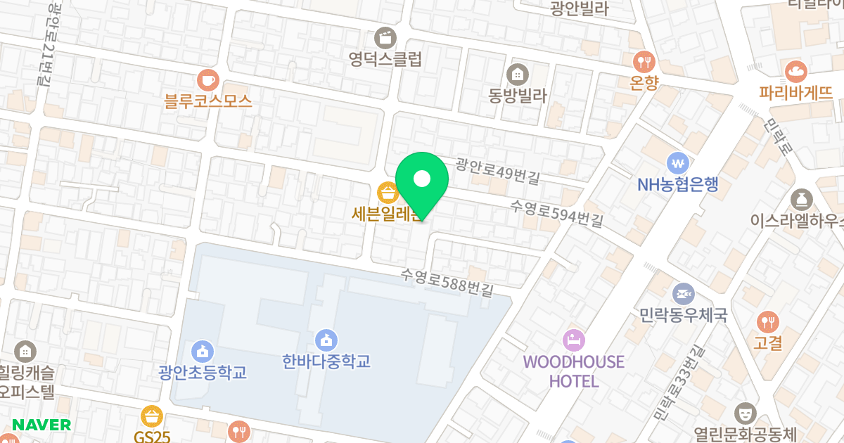 엘이즈 지20 위치 지도 - 부산광역시 수영구