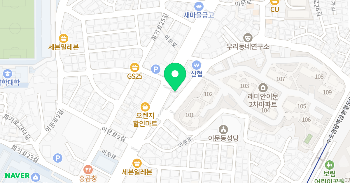 (346-120) 위치 지도 - 서울특별시 동대문구 이문로 72