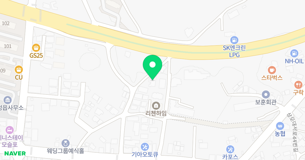 허브 빌리지 위치 지도 - 제주특별자치도 서귀포시 대정읍 동일하모로219번길 20