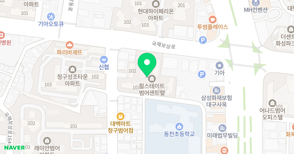 힐스테이트 범어센트럴 위치 지도 - 대구광역시 수성구