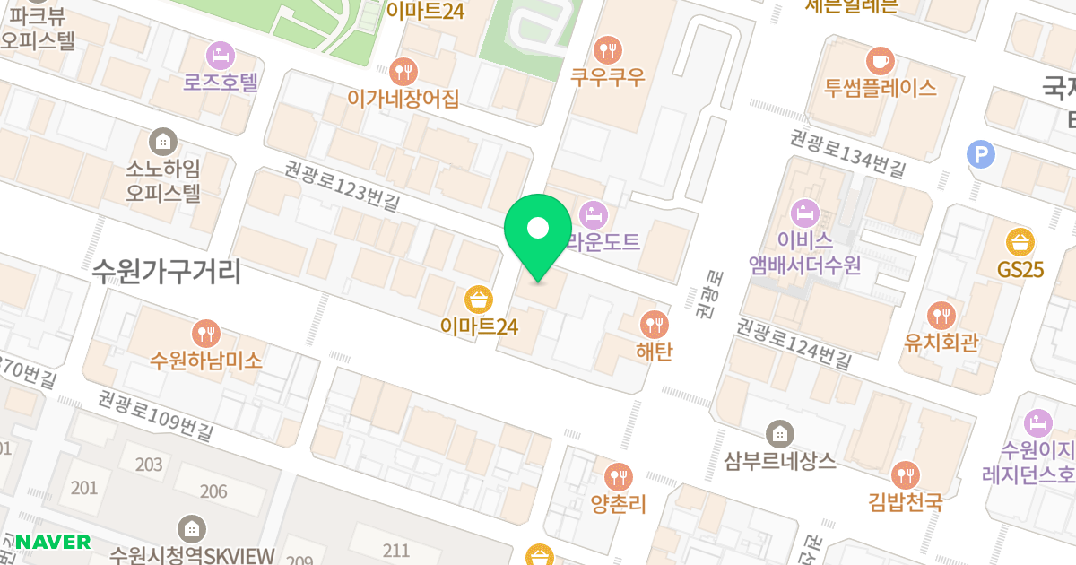 (1022) 위치 지도 - 경기도 수원시 권선구 권선로713번길 10