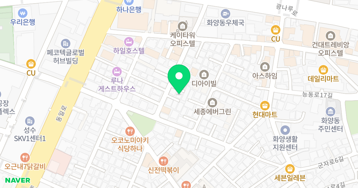 (19-18) 위치 지도 - 서울특별시 광진구 광나루로14길 31-1