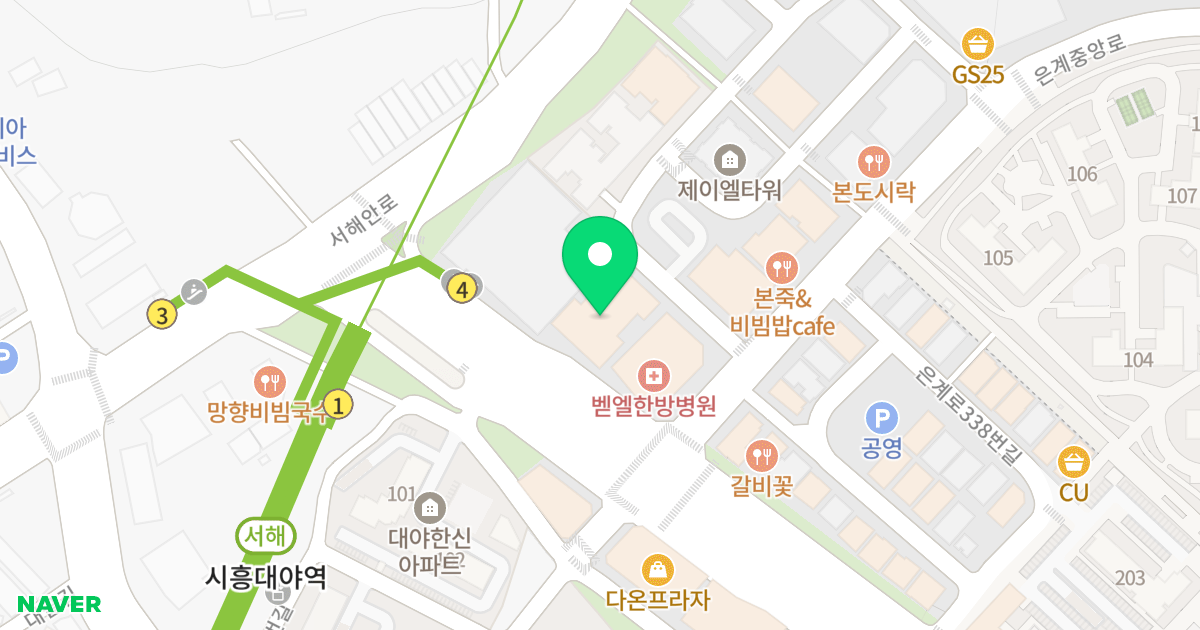 메디캐슬 위치 지도 - 경기도 시흥시 은계중앙로306번길 82