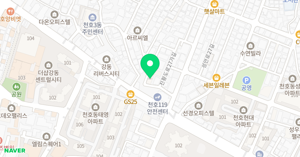 다성 이즈빌 위치 지도 - 서울특별시 강동구 진황도로27가길 6-5