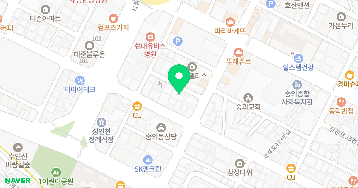 솔하임 위치 지도 - 인천광역시 미추홀구 인주대로35번길 30-24