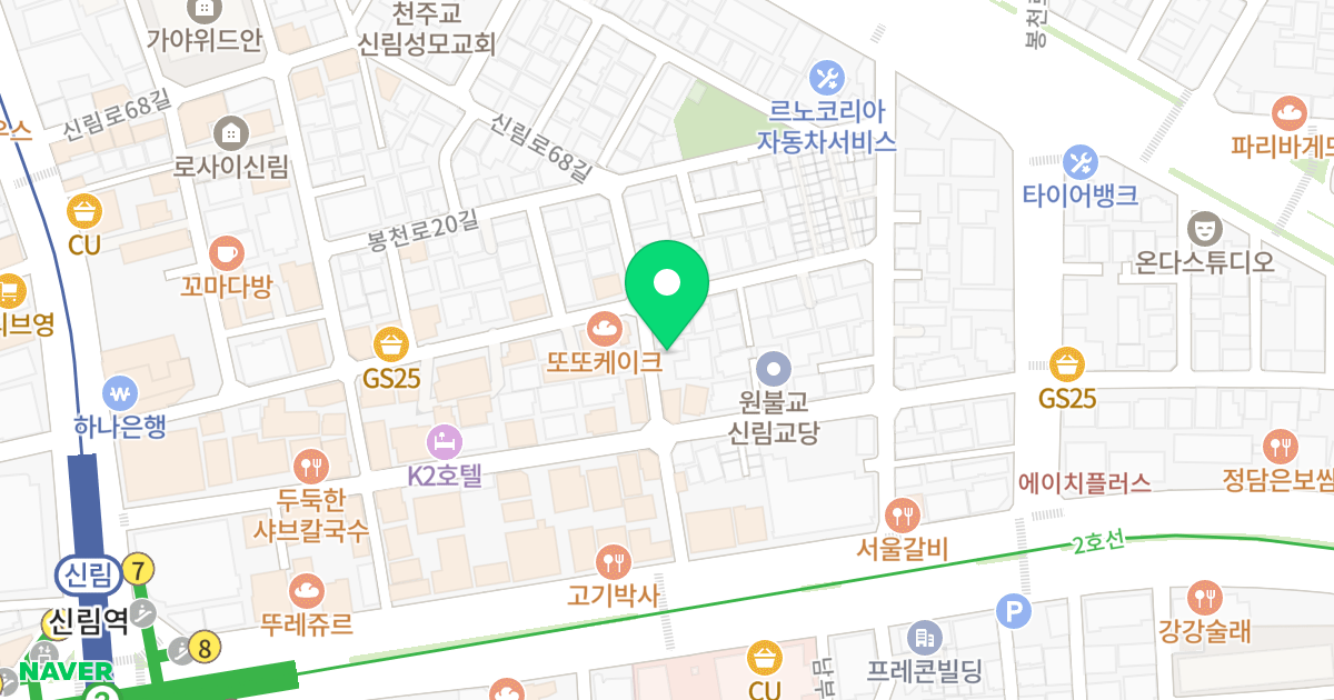 (1413-22) 위치 지도 - 서울특별시 관악구 남부순환로185길 20