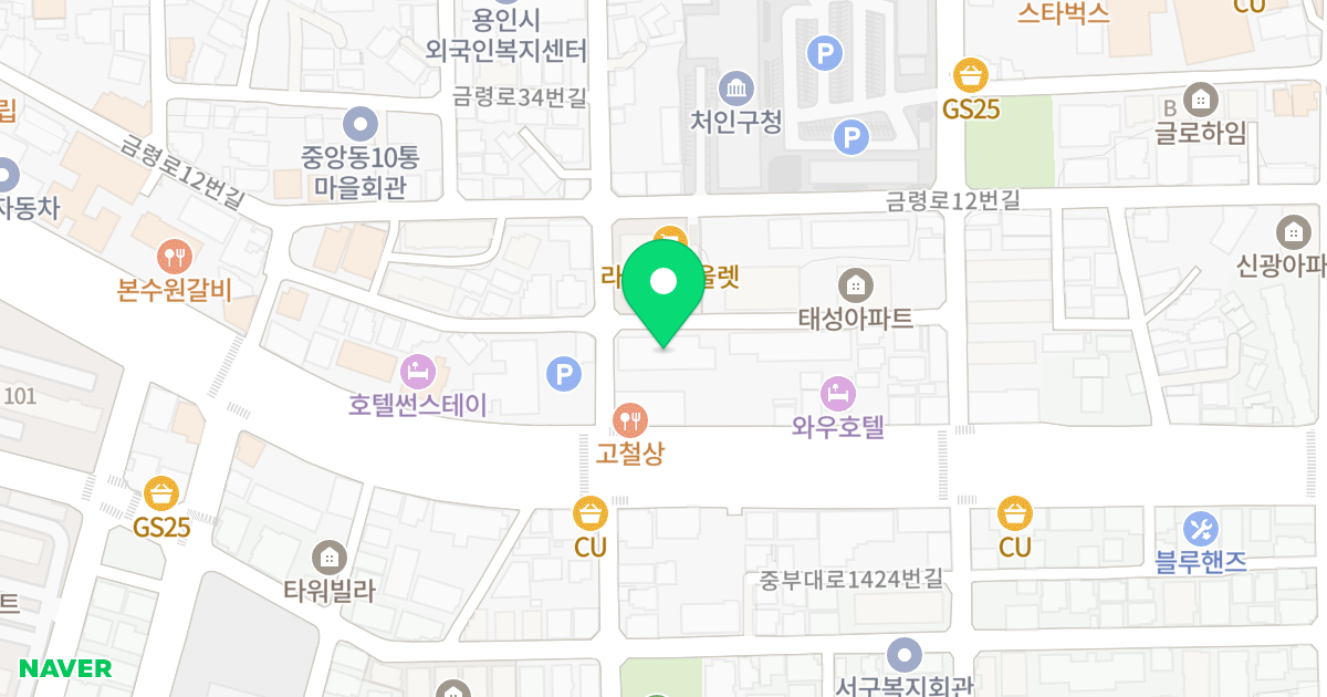 강인스카이뷰 위치 지도 - 경기도 용인시 처인구 금령로40번길 17