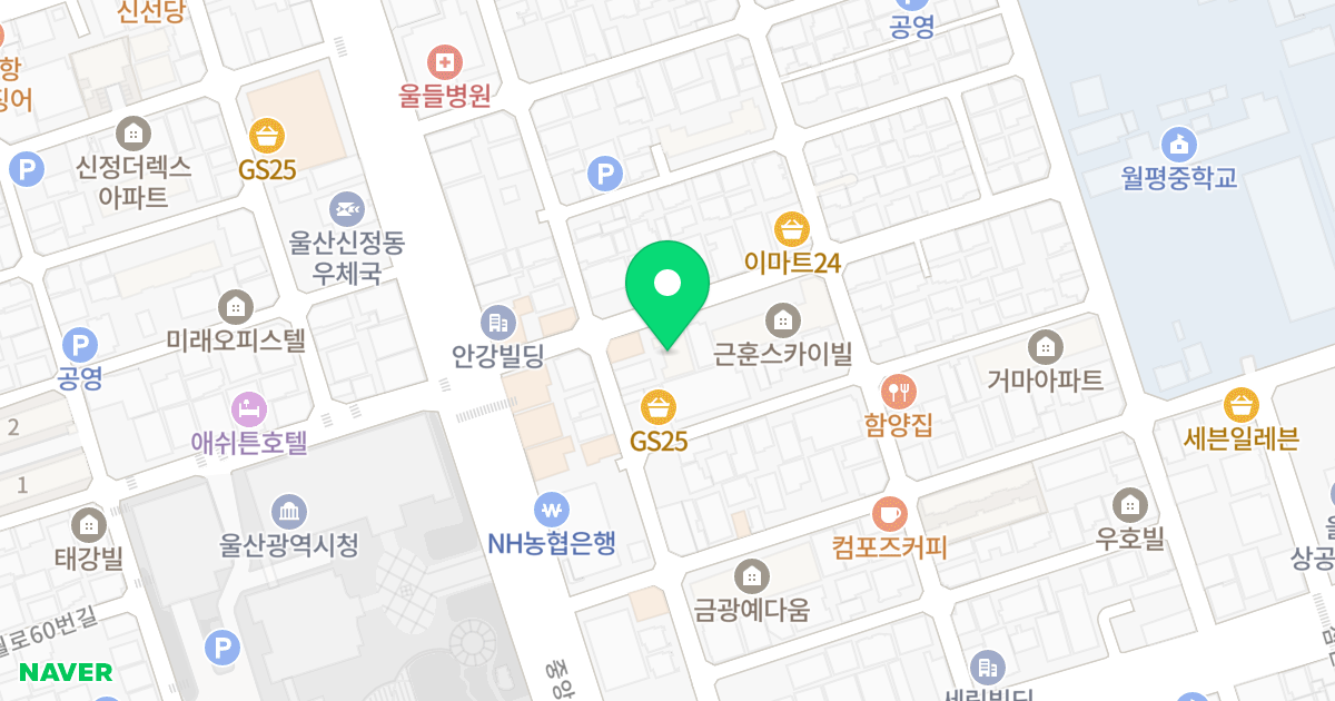 제1동 위치 지도 - 울산광역시 남구