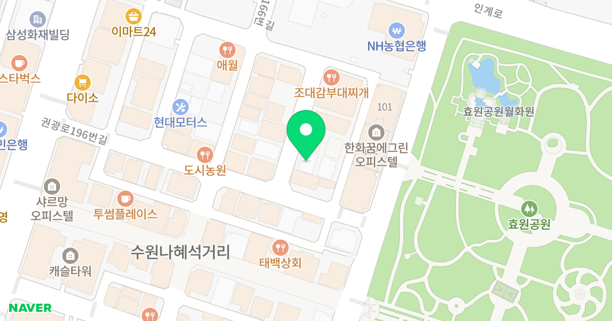 (1116-7) 위치 지도 - 경기도 수원시 팔달구