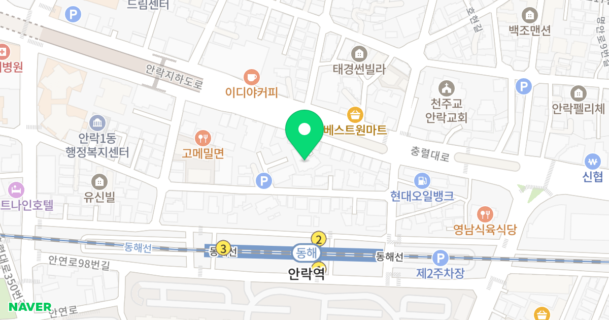 어반그린나래 위치 지도 - 부산광역시 동래구