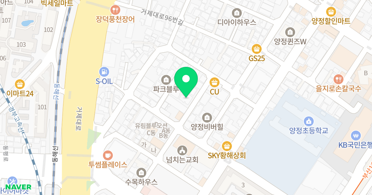 큐브빌클라세 위치 지도 - 부산광역시 부산진구 동평로397번길 33