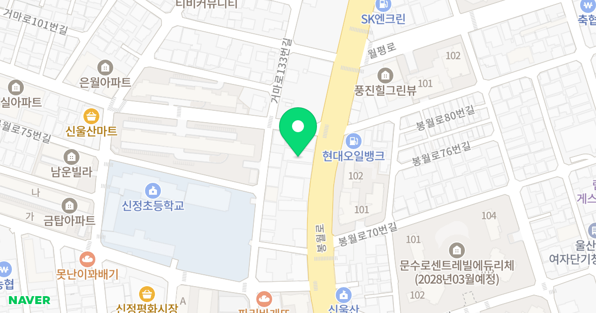 남산아파텔 위치 지도 - 울산광역시 남구 봉월로 77-1