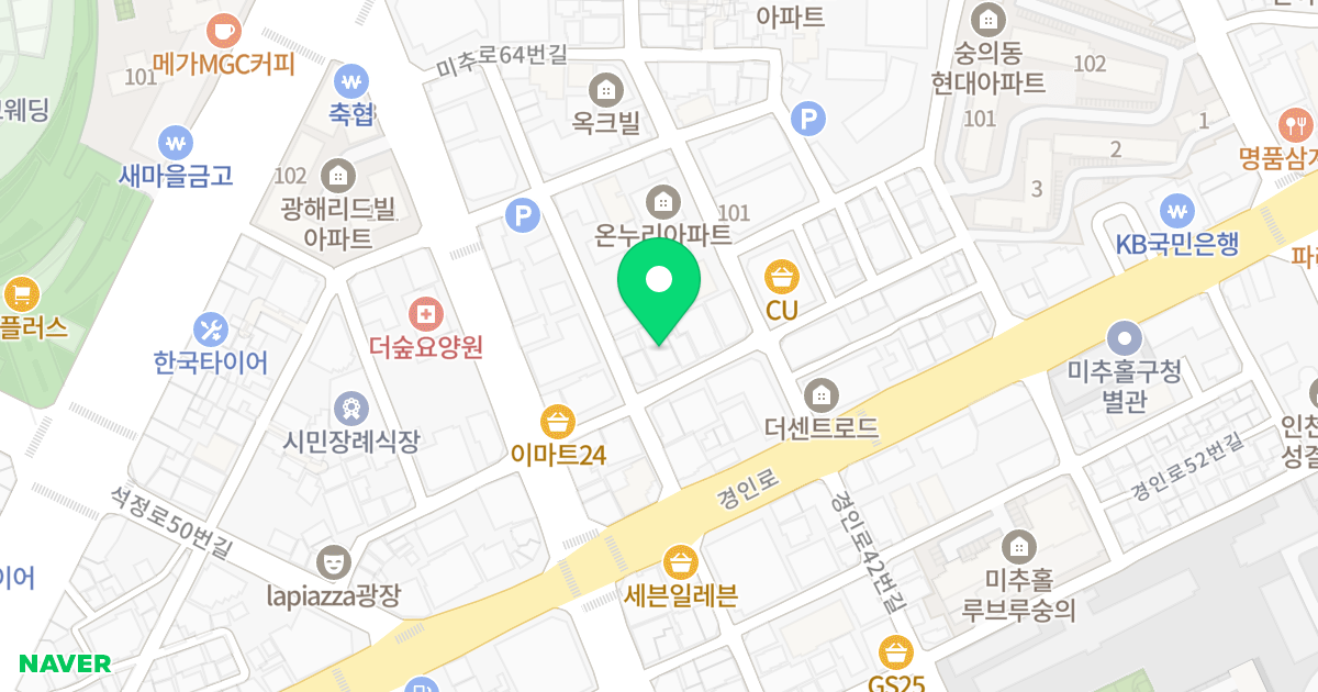 CY팰리스 위치 지도 - 인천광역시 미추홀구 미추로46번길 11