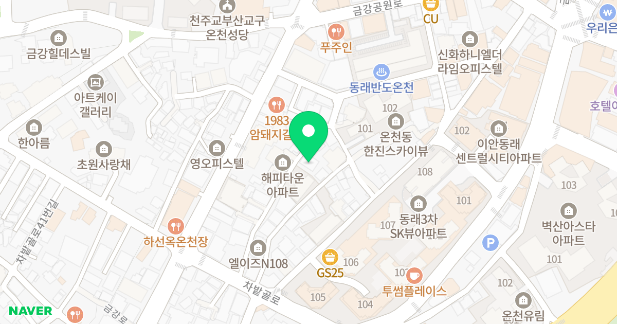 DN빌리지 위치 지도 - 부산광역시 동래구 차밭골로24번길 28