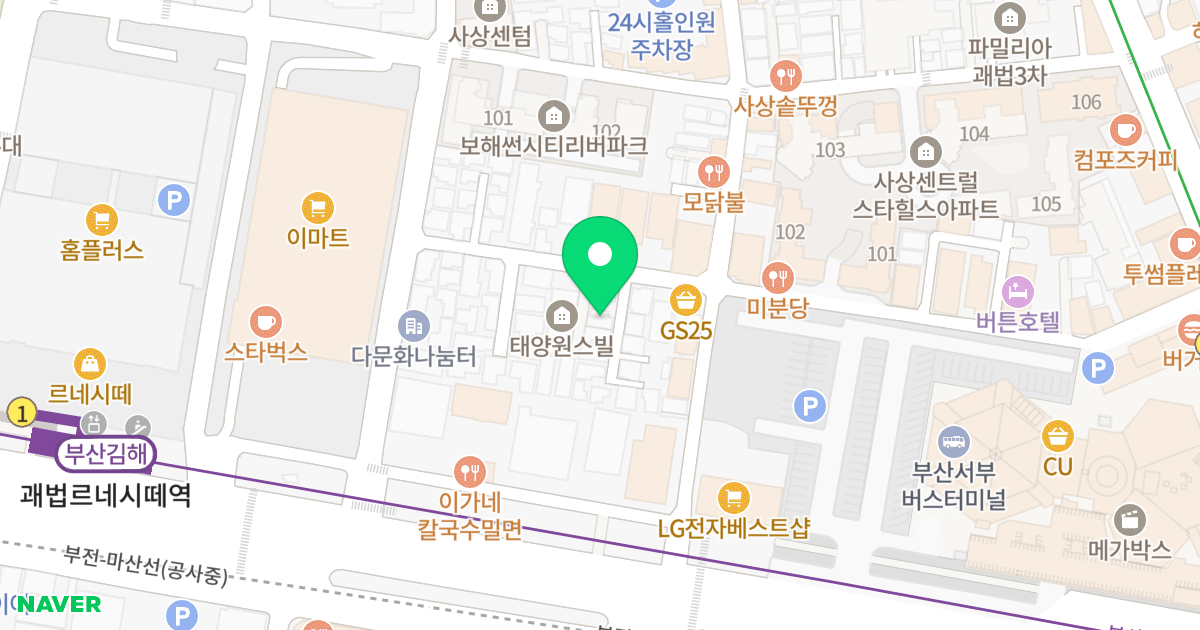클레어 베이 위치 지도 - 부산광역시 사상구 사상로211번길 57-4