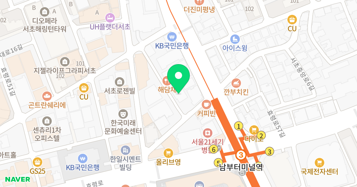 (1600-9) 위치 지도 - 서울특별시 서초구 서초중앙로5길 10-8