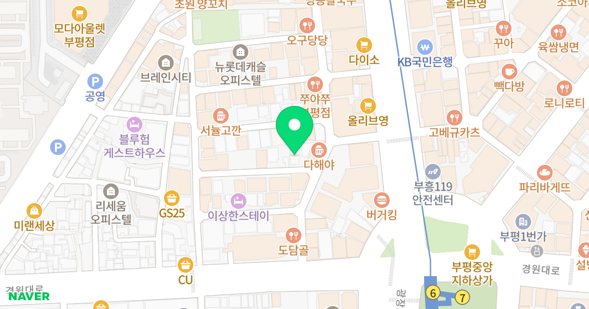 메시아 위치 지도 - 인천광역시 부평구 경원대로1377번길 17-4