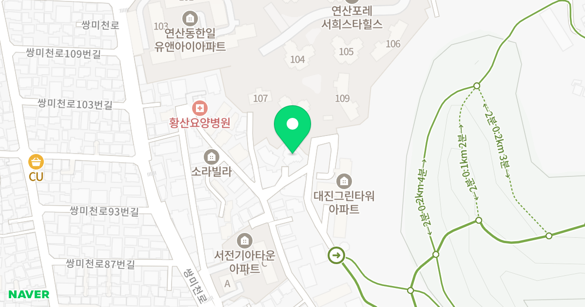 예뜨랑 위치 지도 - 부산광역시 연제구 쌍미천로84번길 59-7