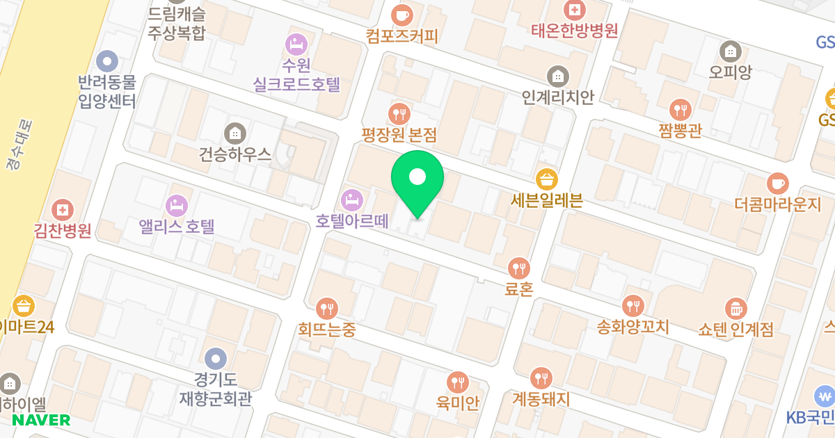 (1033-19) 위치 지도 - 경기도 수원시 팔달구