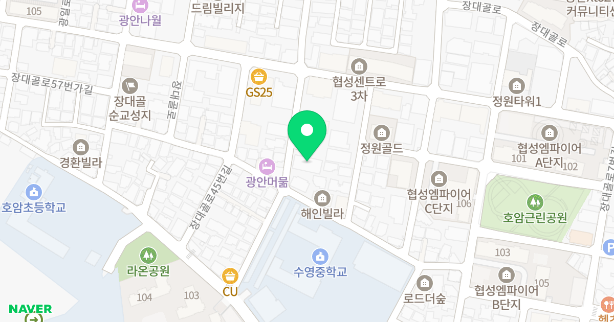 오현스타 위치 지도 - 부산광역시 수영구 장대골로39번길 17