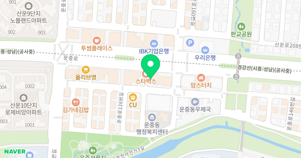 큐브타워 위치 지도 - 경기도 성남시 분당구