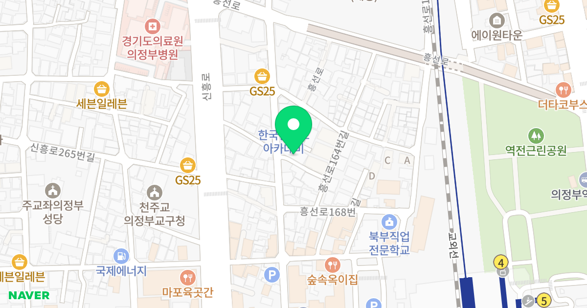 (438-4) 위치 지도 - 경기도 의정부시 흥선로154번길 25