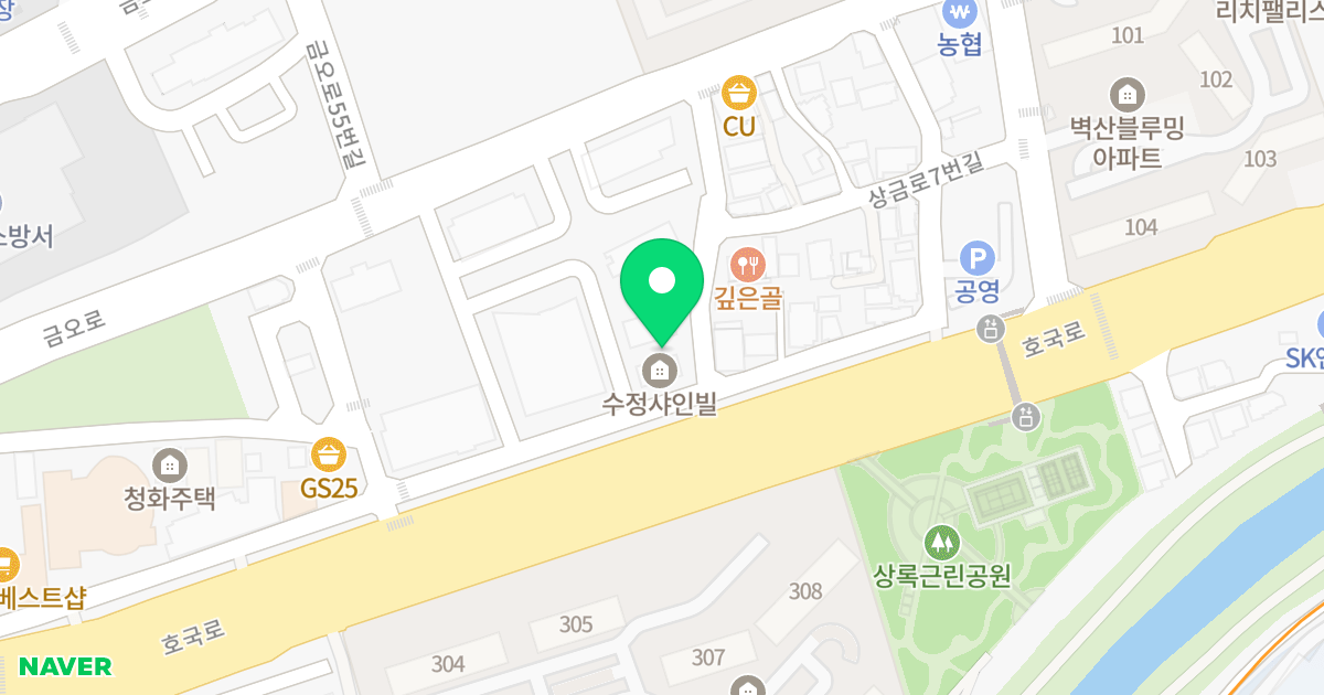 수정샤인빌 위치 지도 - 경기도 의정부시 금오로72번길 24