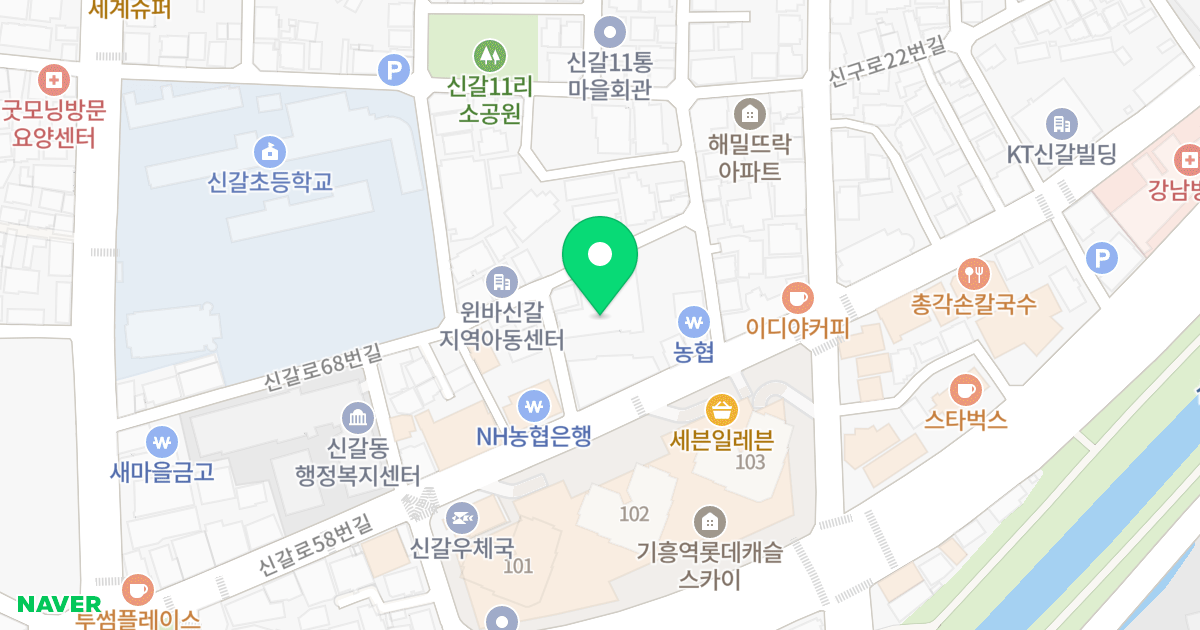 다원캐슬 위치 지도 - 경기도 용인시 기흥구 신갈로68번길 26