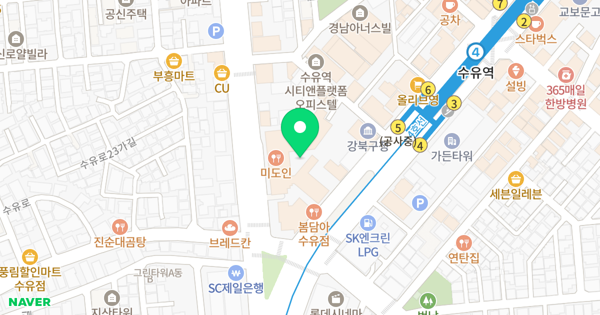 에피소드 수유 838 위치 지도 - 서울특별시 강북구