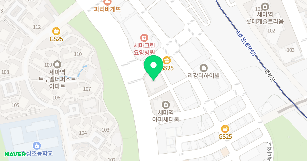 오산세교 성도르피스 오피스텔 위치 지도 - 경기도 오산시 수목원로 600