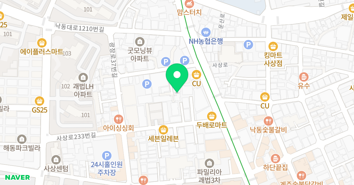 승원 팰리스 위치 지도 - 부산광역시 사상구 사상로243번길 9-5