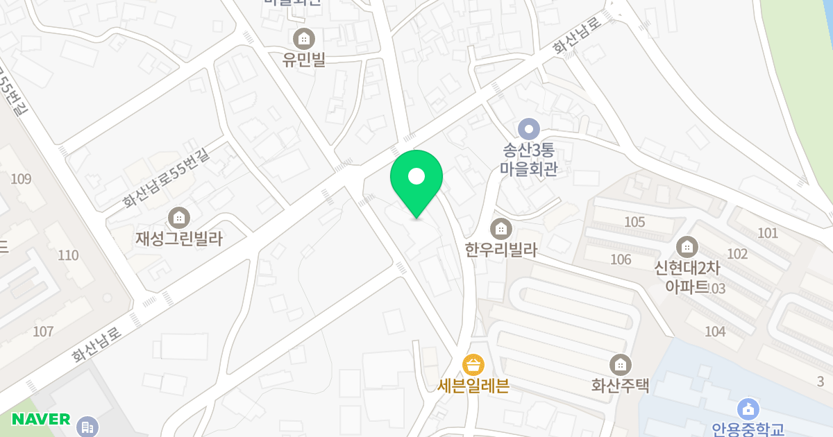 (100-9) 위치 지도 - 경기도 화성시 작현길 25