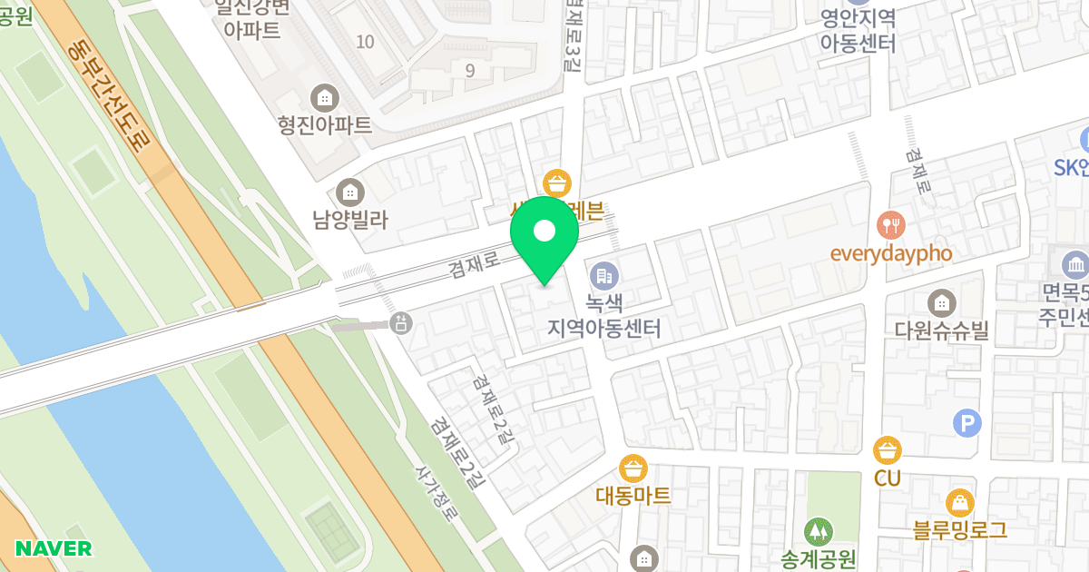 리움 위치 지도 - 서울특별시 중랑구 겸재로 76