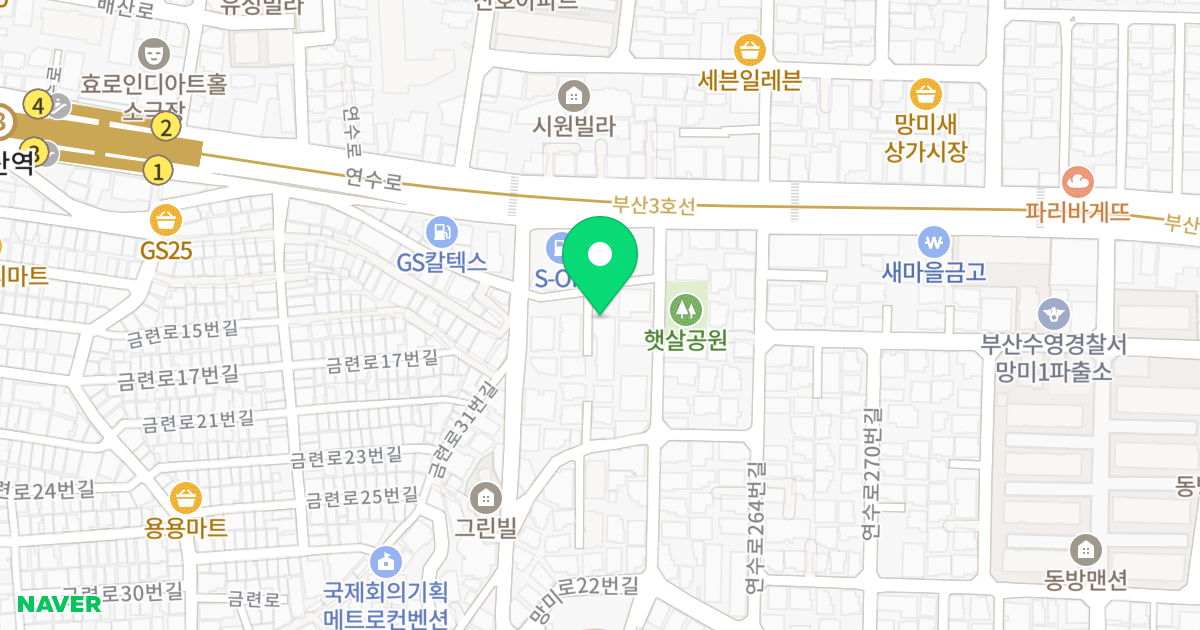 엘이즈엠26 위치 지도 - 부산광역시 수영구 연수로260번길 6-11