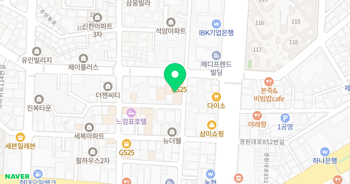 품에지은 위치 지도 - 인천광역시 미추홀구 경인로435번길 33