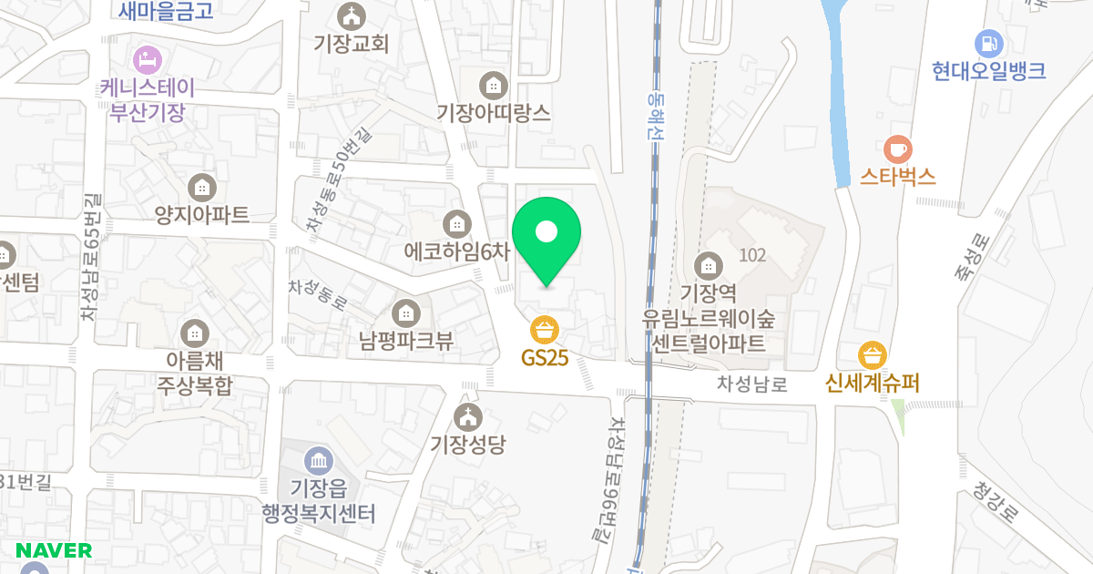 에코하임 기장 위치 지도 - 부산광역시 기장군 기장읍 차성남로89번길 4