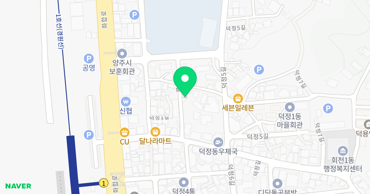 덕정"L"하스빌 위치 지도 - 경기도 양주시 덕정3길 12