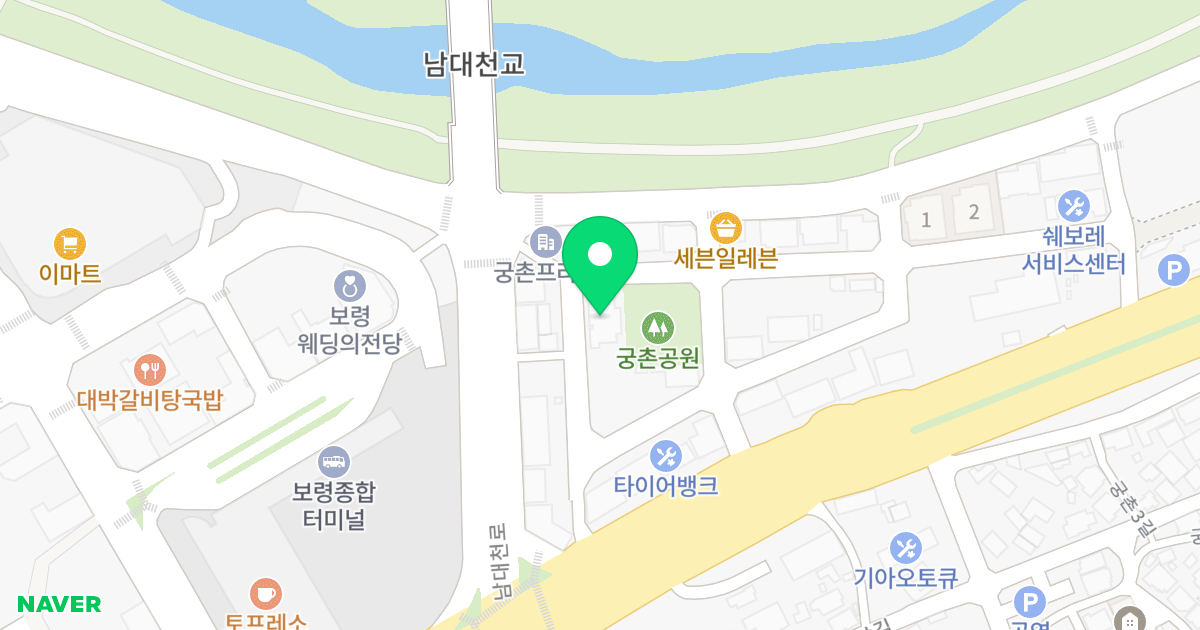 모던 오피스텔 위치 지도 - 충청남도 보령시 천변남길 22-23