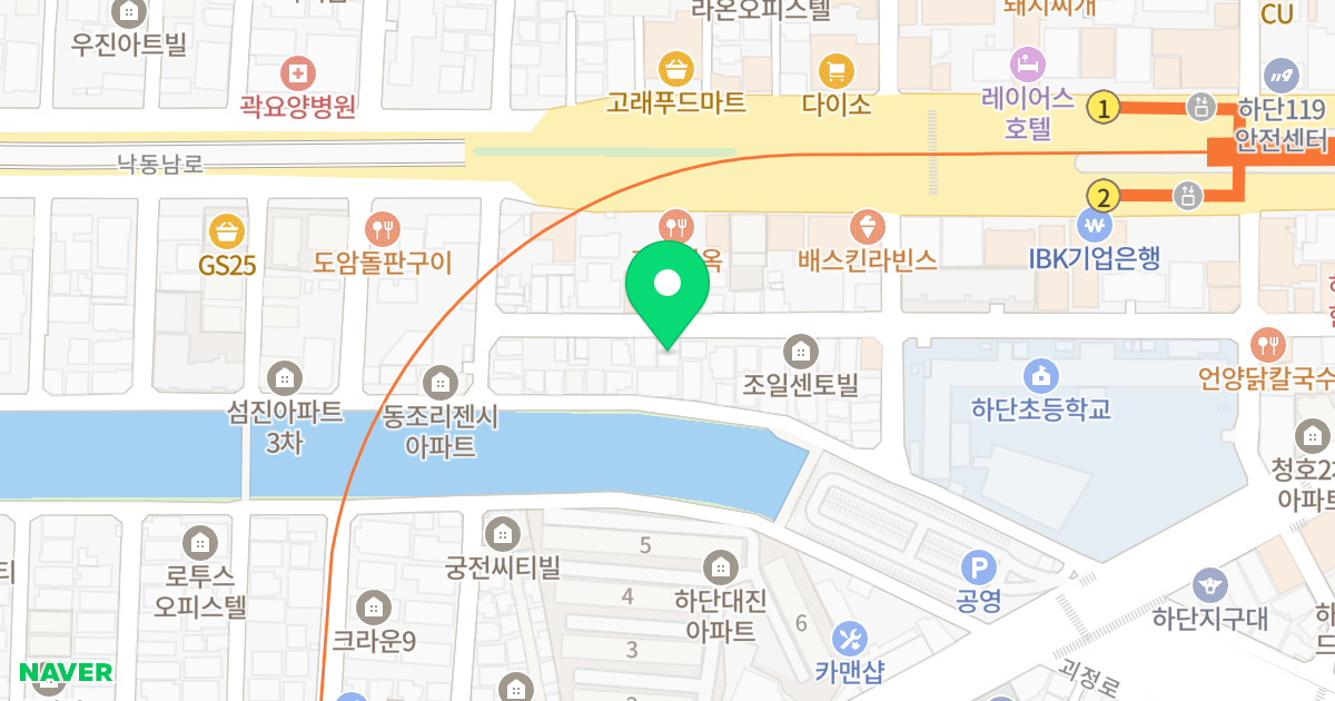 블루원 위치 지도 - 부산광역시 사하구 하신중앙로335번길 75