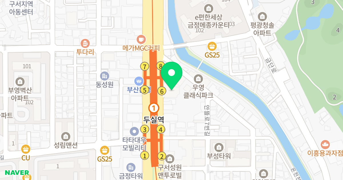 석탑그레이스빌 위치 지도 - 부산광역시 금정구 중앙대로 1938