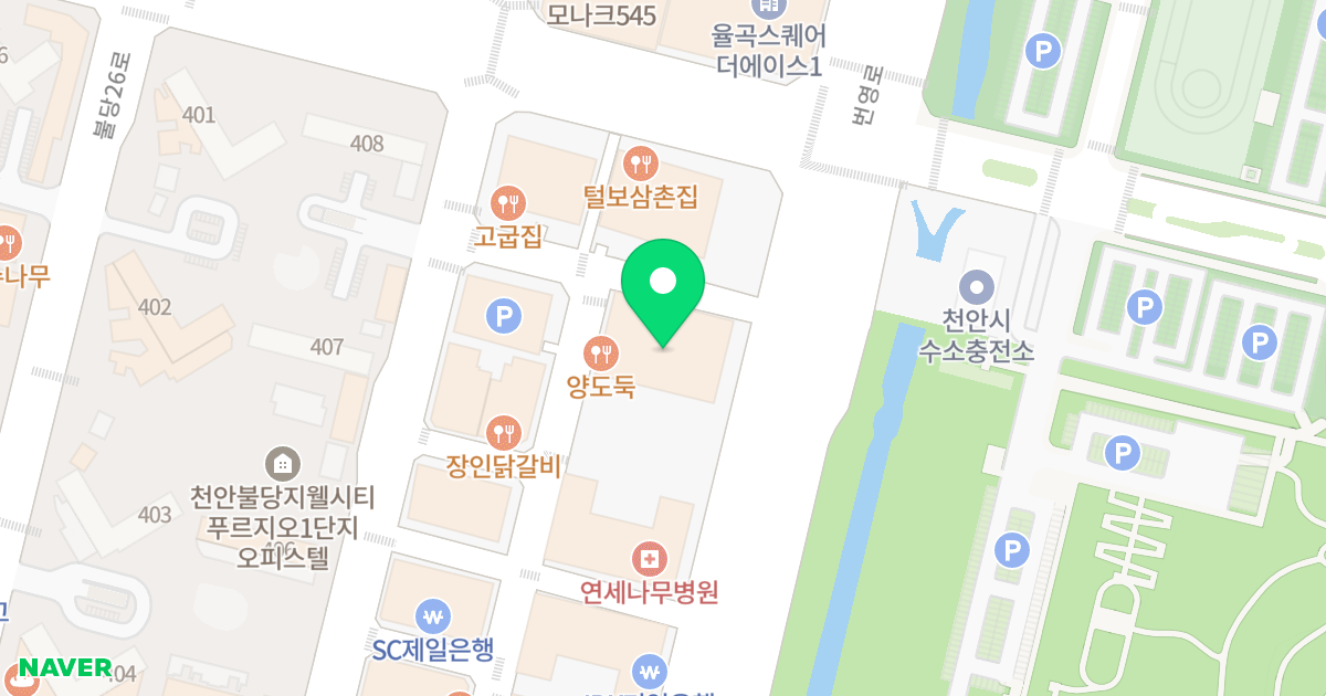 불당파크뷰 위치 지도 - 충청남도 천안시 서북구 불당21로 67-26
